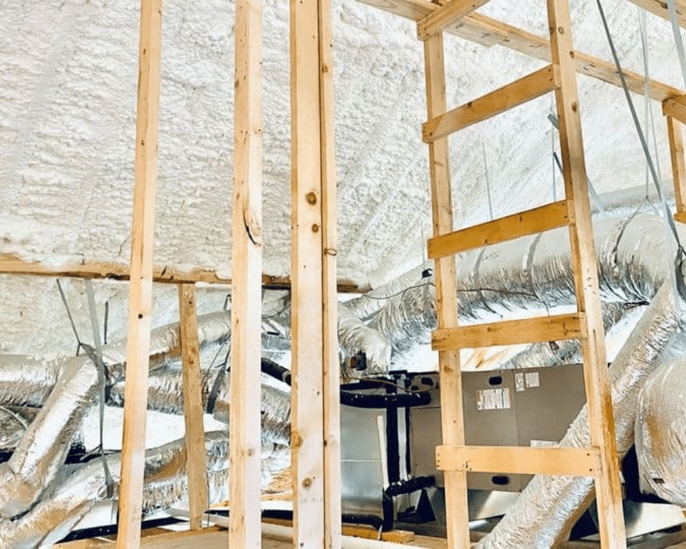 convert attic to spray foam and dehumidify