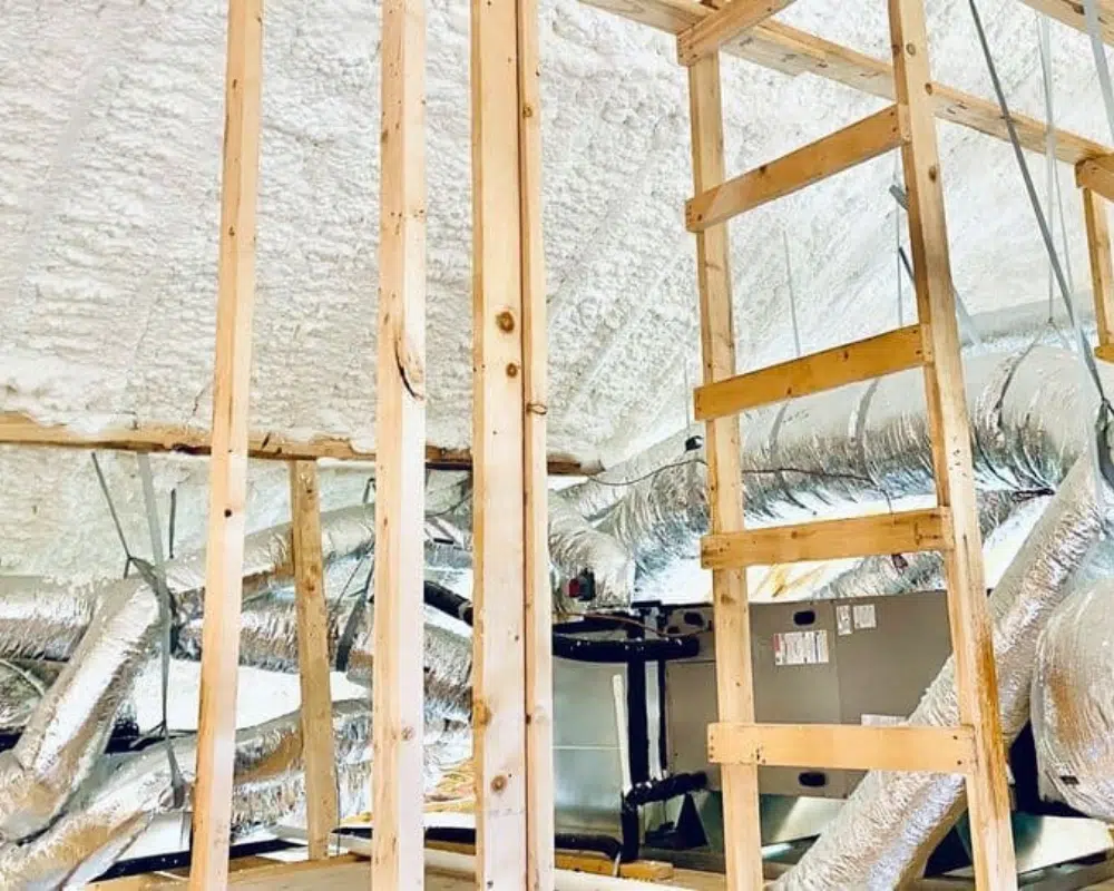 convert attic to spray foam and dehumidify
